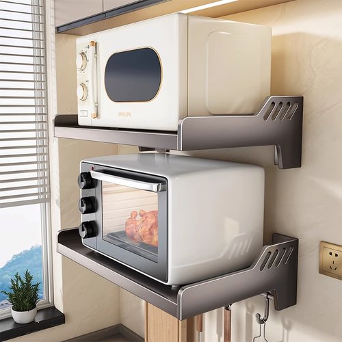 枪灰色免打孔家用墙上支架