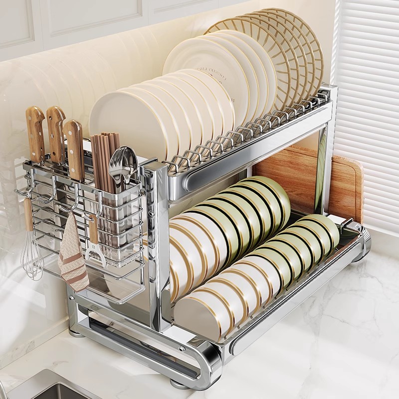 304不锈钢水槽沥水碗碟架