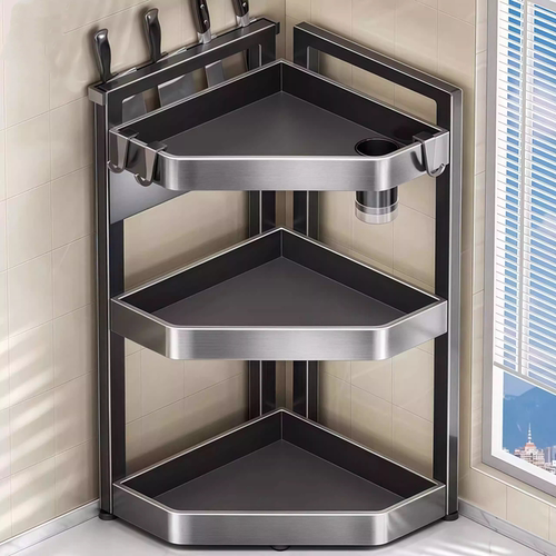 厨房加厚转角墙角调料置物架