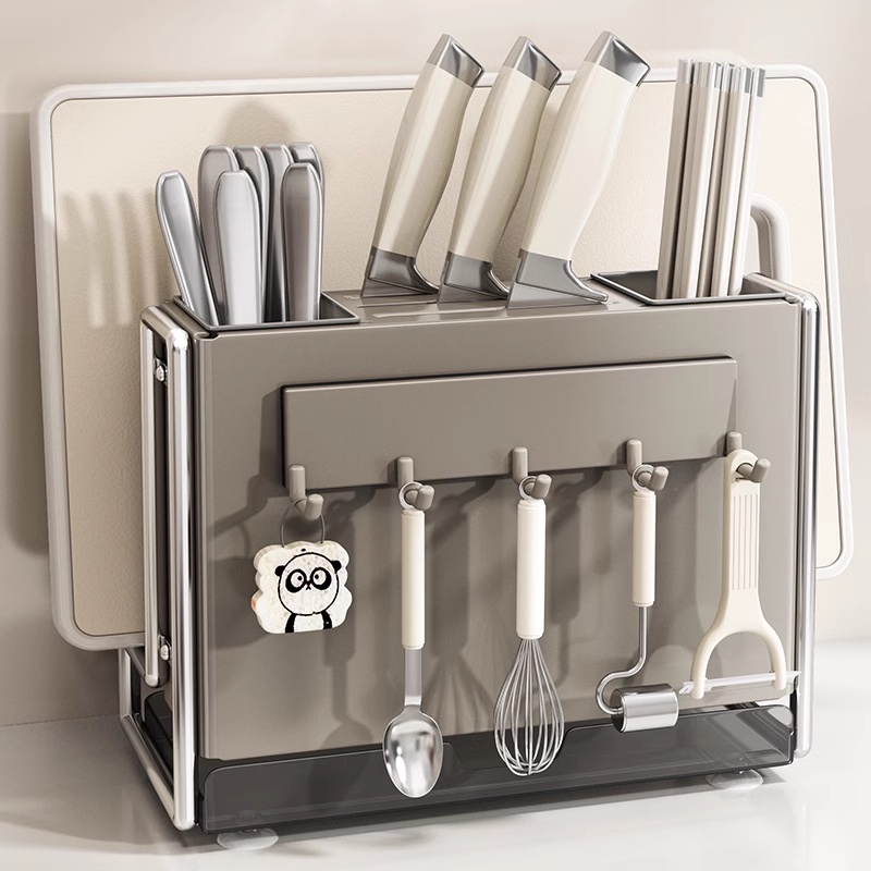 臺面壁掛一體刀筷具收納架