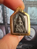 金壳萨玛空卡 龙婆初2528果破坤平 铅材质 泰国佛牌坤平佛吊坠