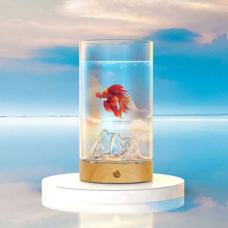 画法几何智能生态鱼缸自循环小型家用桌面水族箱智能鱼缸魔鱼观山怎么看?