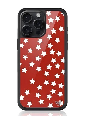 Wildf红色星星彩色星星手机壳适用苹果17ProMax/iphone16Pro/15/14/13硬壳全包保护套硅胶防摔欧美时尚wf新年