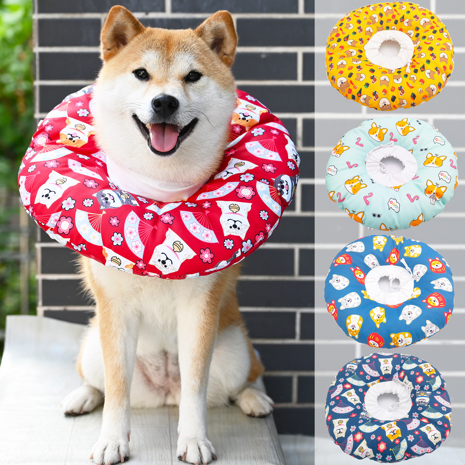 宠物狗狗柯基柴犬伊丽莎白圈绝育头套伤口防抓防止咬防舔耻辱圈