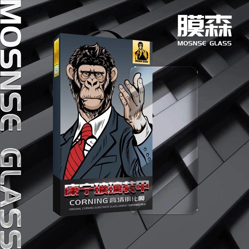 膜森/唛嗖康宁钢化膜适用苹果16pro手机防摔iPhone15plus防静电玻璃膜14proMax高清高透屏幕保护膜大猩猩膜16