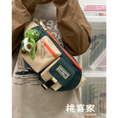 单肩手机包男士 2023新款 斜挎包男生小背包胸包男款 潮牌腰包女包包