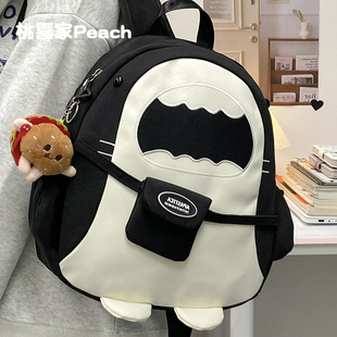 ins韩软萌可爱少女出行背包卡通鲨鱼双肩包男幼儿园小学生书包女