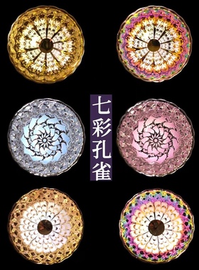 七彩孔雀夜光杯天目盏茶杯主人杯高档个人专用窑变茶杯茶具茶盏