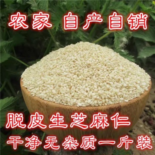 白芝麻 生 去皮芝麻仁 新货小农家 自种无漂白芝麻仁 芝麻油 500g