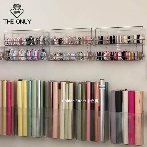 挂壁式收纳盒花艺diy材料收纳盒亚克力透明收纳盒大容量整理盒