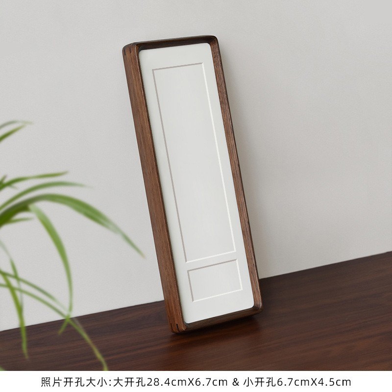 实木榫卯相框长条圆角斜边三联四联多张组合婚纱情侣桌面创意摆台