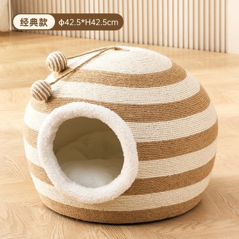 新年猫窝冬季保暖封闭式安全感猫咪睡觉窝剑麻绳猫抓板耐抓睡觉窝,宠物/宠物食品及用品,猫窝/屋/帐篷/沙发,淘宝优惠券,粉丝福利购,淘宝优惠卷