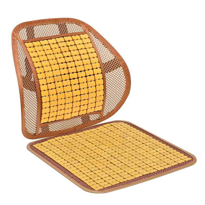 2022新款护腰座椅专用叉车坐垫合力杭州龙工铲车挖机双层木珠凉垫