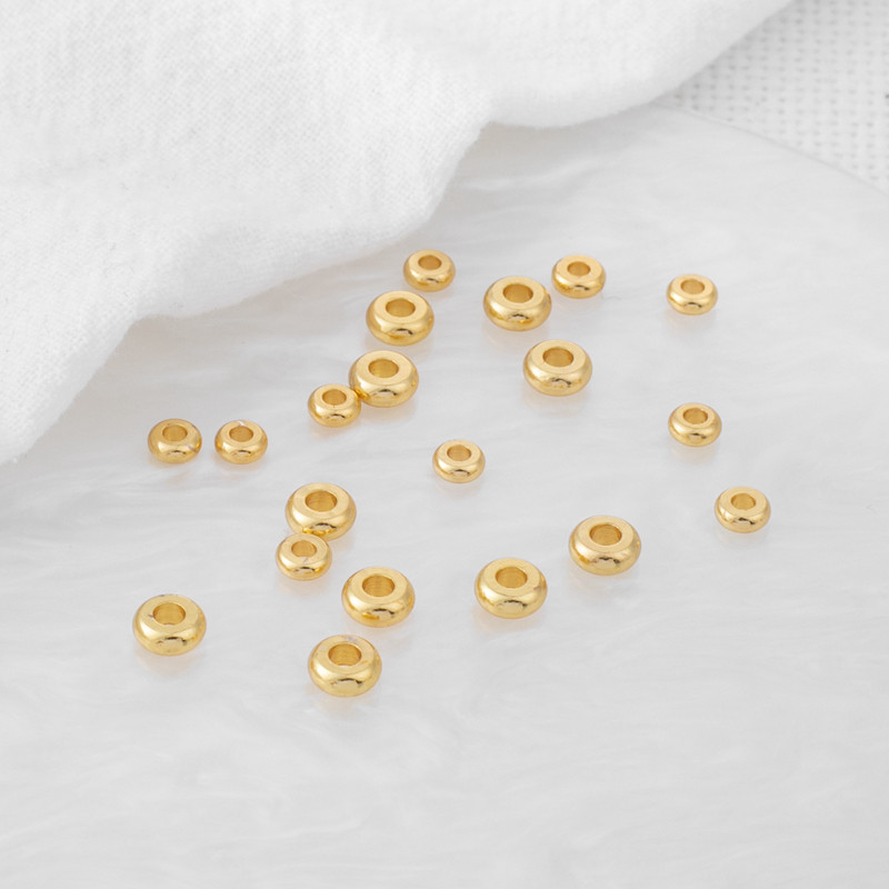 diy18k包金3mm/4mm光面隔珠图片