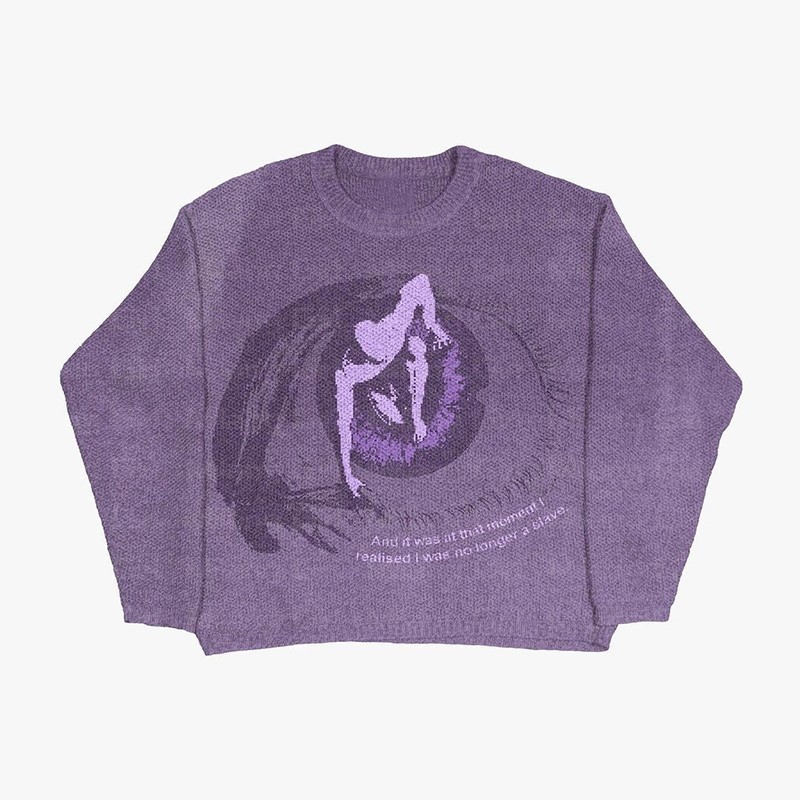 thumbnail for European and American cross-border autumn and winter loose pullover sweater trend hip-hop style inside and outside knitwear sweater