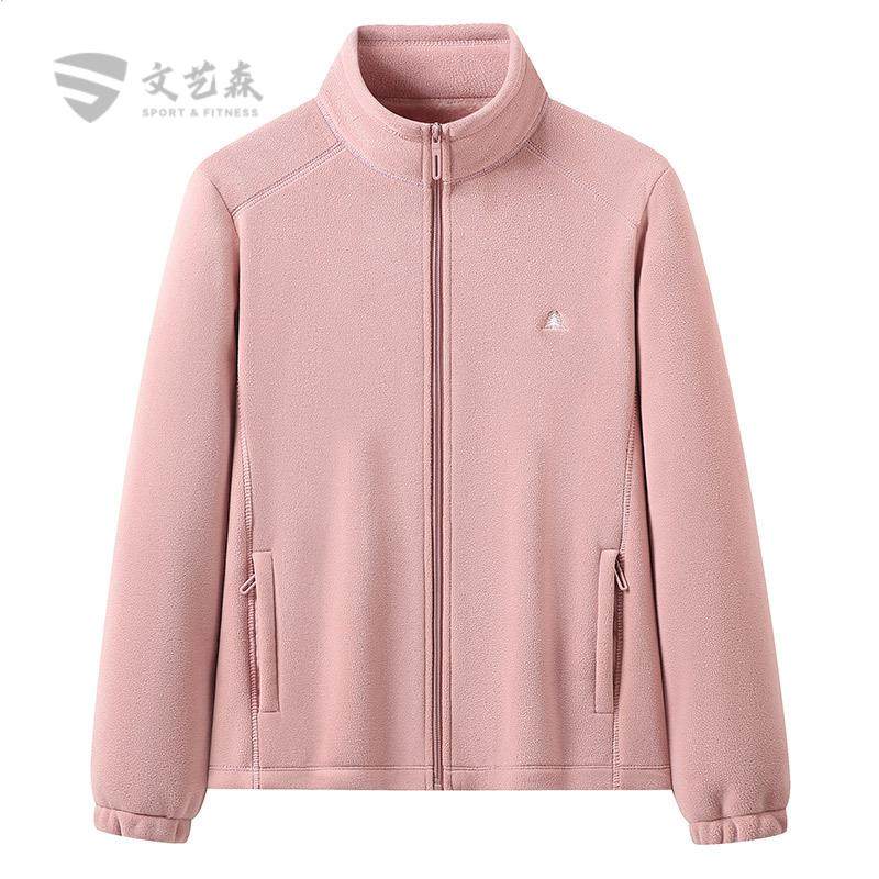 女款超厚奥粒绒抓绒衣秋冬季保暖内胆外套加绒加厚立领开衫卫衣