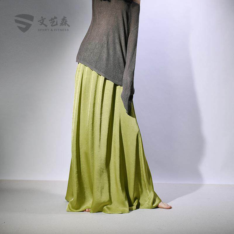 春夏感香槟色醋酸缎面半身裙女春秋2025新款裙子a字半裙长裙纯色