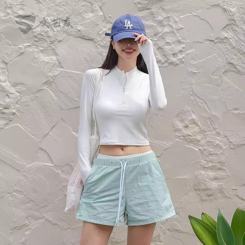 2026新款女分体水色调防晒泳衣|