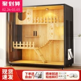 Кошачья вилла домой твердый лес большой космический водонепроницаемый негабаритный роскошный кот клетка кошачья комната панорамная кошачья кошачья шкаф