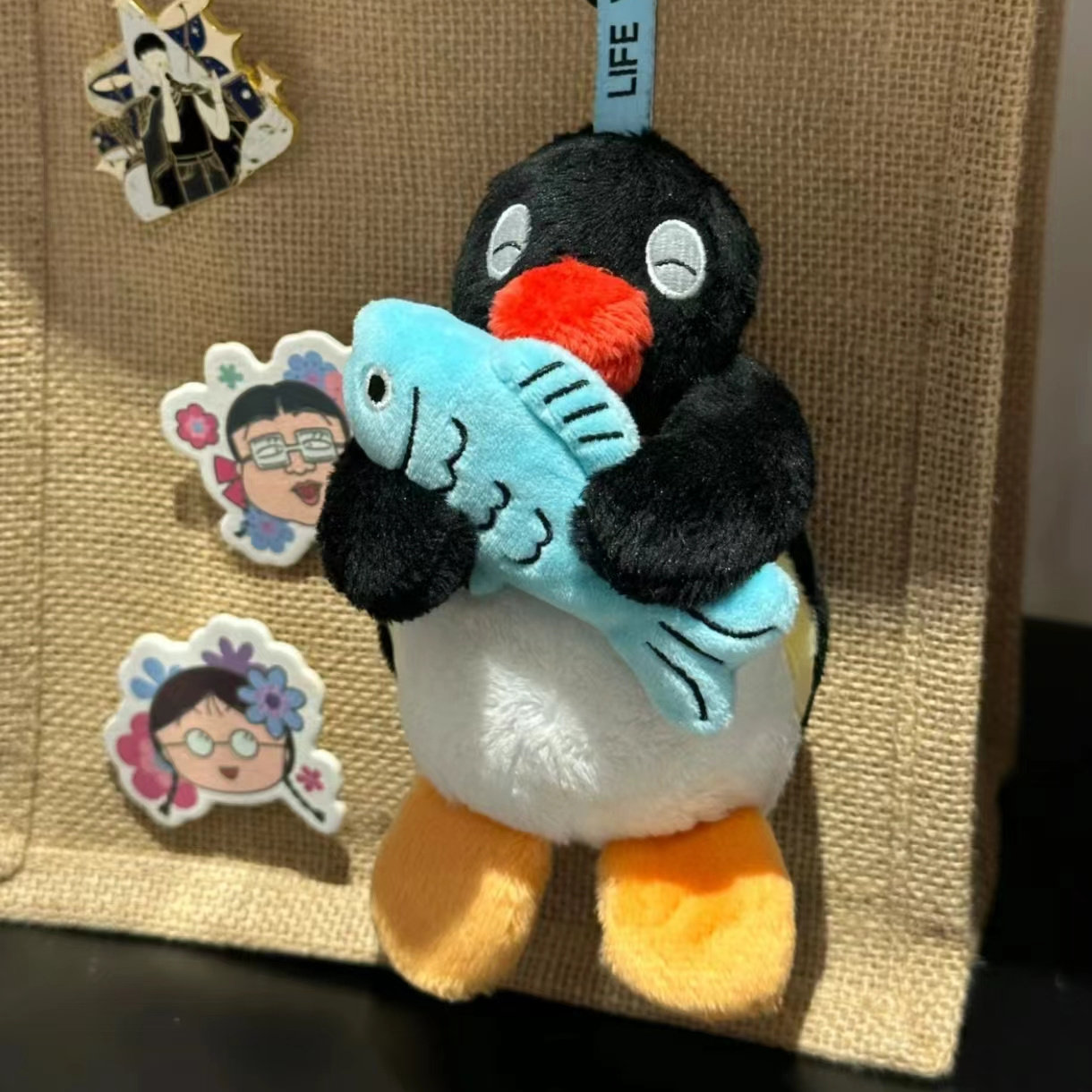 pingu企鹅演我的一天系列吐舌头摸鱼鹅可爱女生礼物公仔玩偶挂件图片