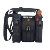 新款 中老年旅行背包户外休闲单肩斜挎包出行旅游包雨伞水壶包时尚