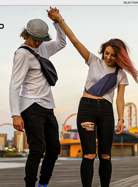 NIID潮牌运动休闲单肩包男包斜挎包多功能胸包男腰包旅行包女R0