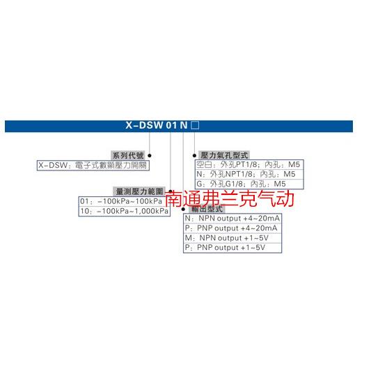 新款包邮台湾亚德客数显压力开关X-DSW10MX-DSW01NX-DSW10N