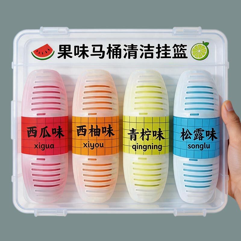 马桶洁厕挂篮无水马桶蓝泡泡耐用留香除臭除霉清洁洗剂悬挂洁厕宝