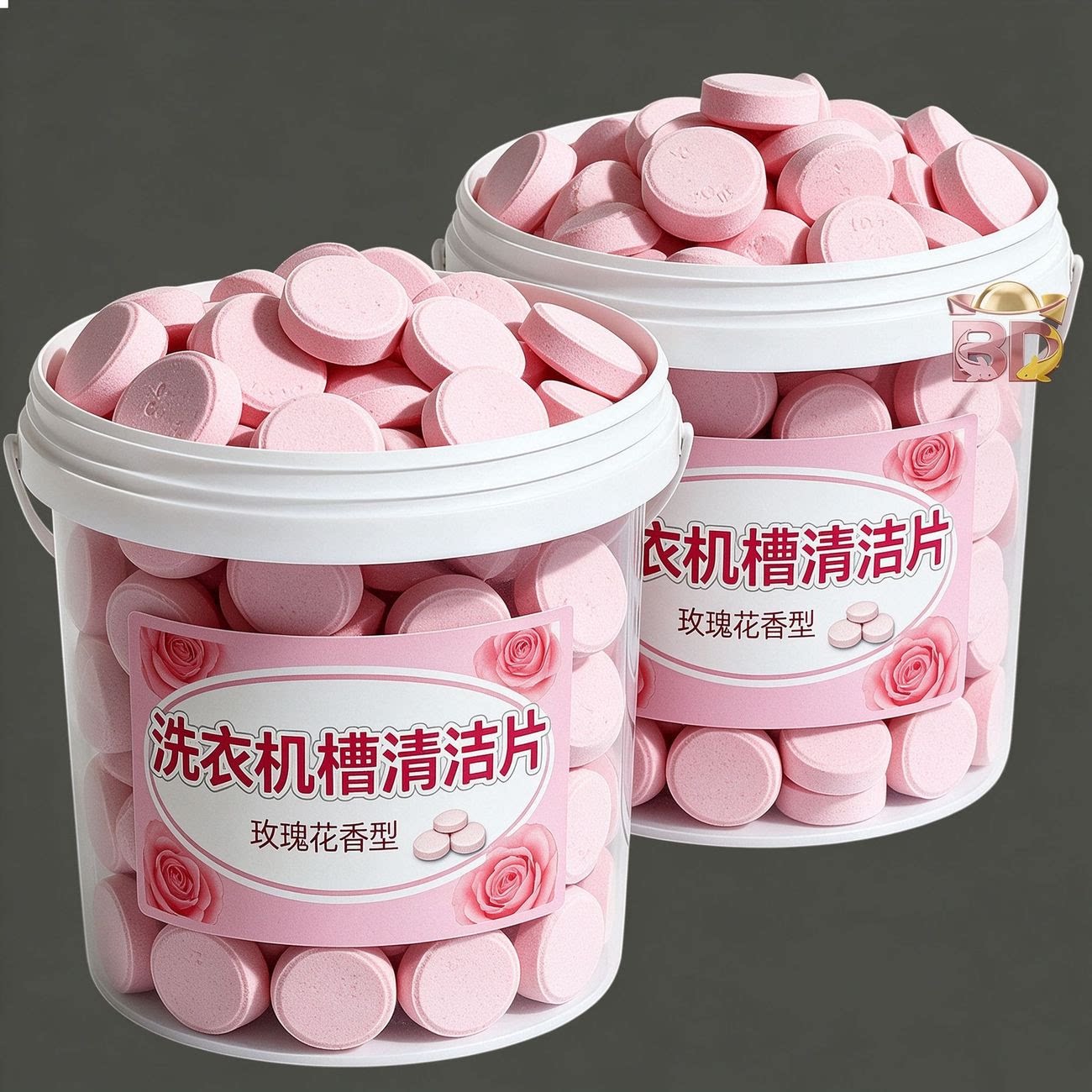 【升级配方】玫瑰香型洗衣机槽泡腾片洗衣机清洁剂家用滚筒波轮除