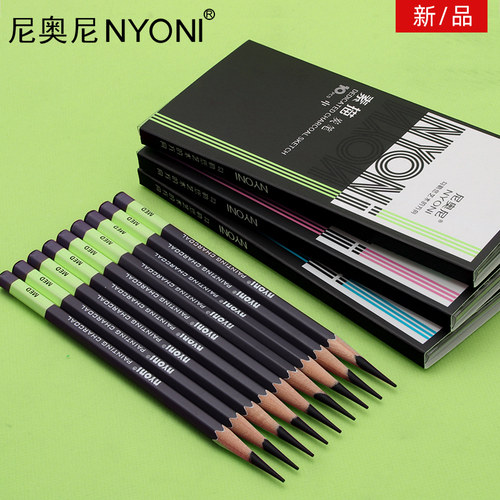 NYONI炭笔尼奥正品专业画画中性