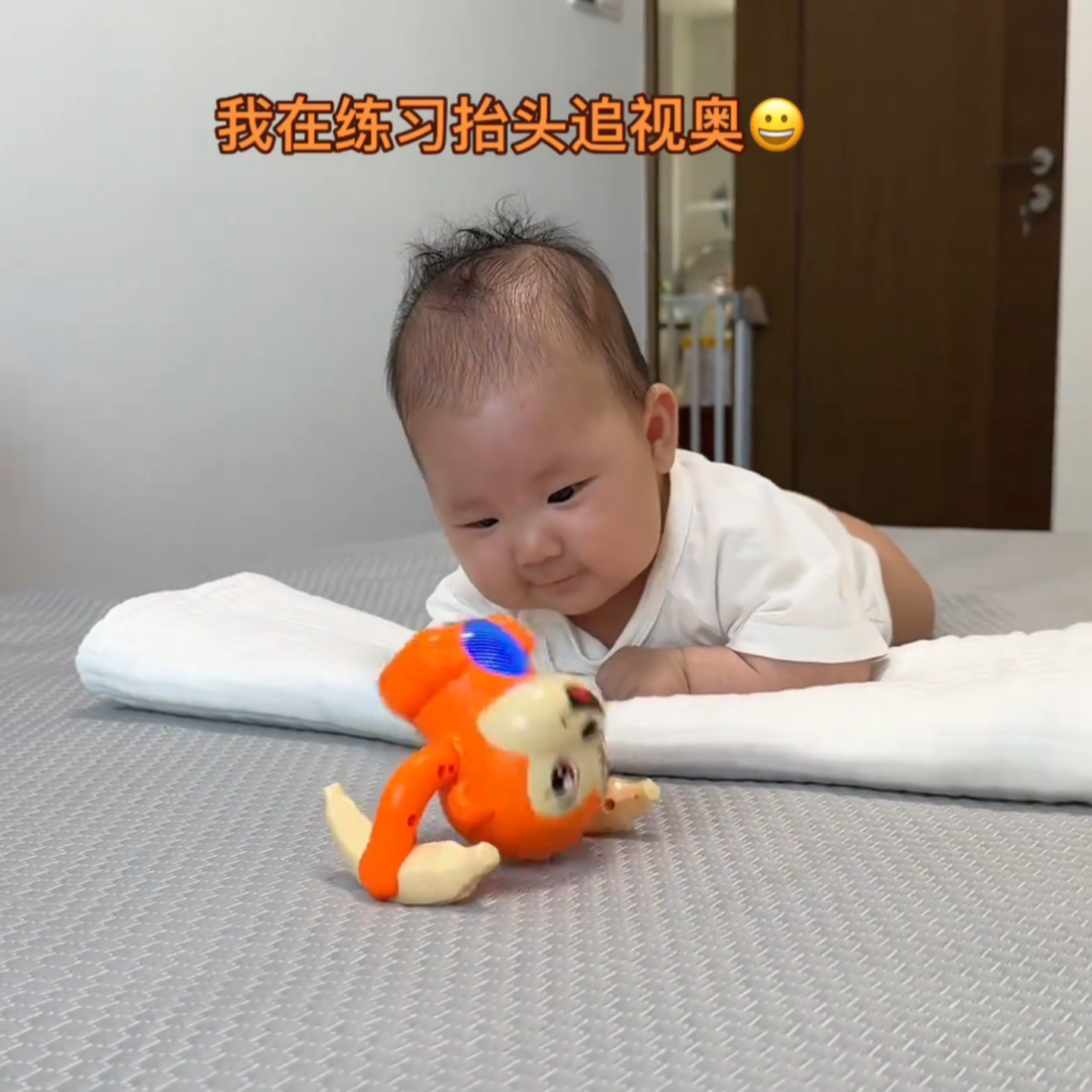 婴儿玩具0到6个月小月龄宝宝益智早教翻滚猴子学爬行引导训练玩具