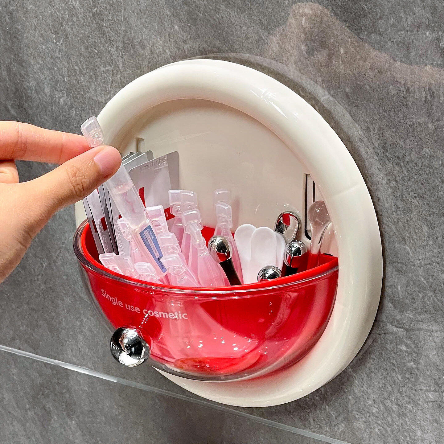 精华次抛收纳盒壁挂带盖防尘高级感大容量整理梳妆台护肤品置物盒,家庭/个人清洁工具,浴室角架/置物架,淘宝优惠券,粉丝福利购,淘宝优惠卷