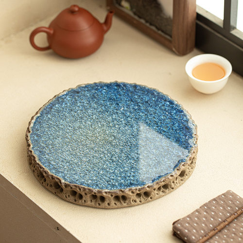 景德镇老岩泥太湖石壶承茶盘