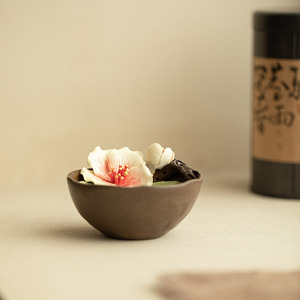 复古柴烧手作茶杯桃夭主人杯品茗杯陶瓷茶具节日礼盒装功夫茶杯
