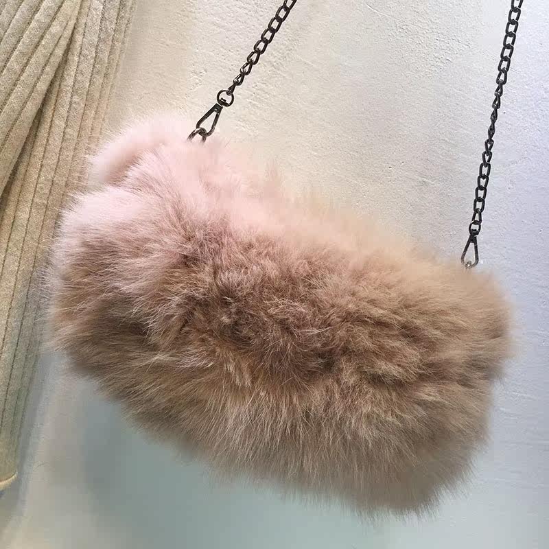 秋冬毛绒毛毛包包女真毛休闲斜跨手拿手提链条单肩暖手筒皮草女包|msdalam kategori Beg kulit/wanita/beg lelaki, beg Ms. - dari Buy2taobao.com untuk memberikan perkhidmatan ejen Taobao profesional membeli