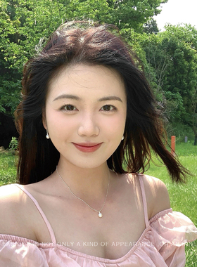 ithree 天然淡水珍珠纯银项链女强光水滴自制小众法式百搭锁骨链