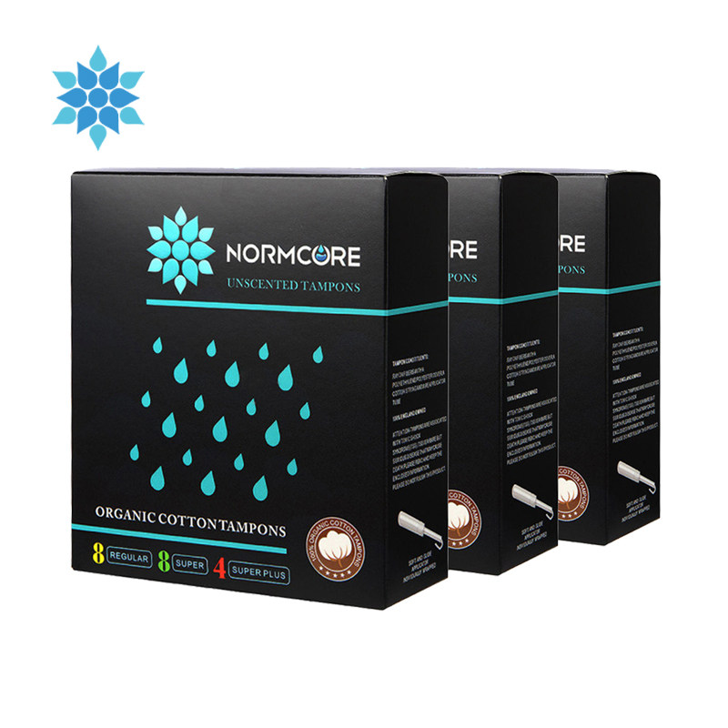 诺蔻导管卫生棉条进口内置卫生巾月经棒少女款学生周期护理装3盒