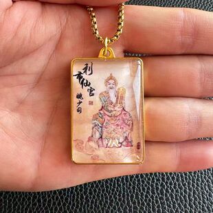 利市仙官眺少司项链金色双面吊坠男女民族风复古挂件