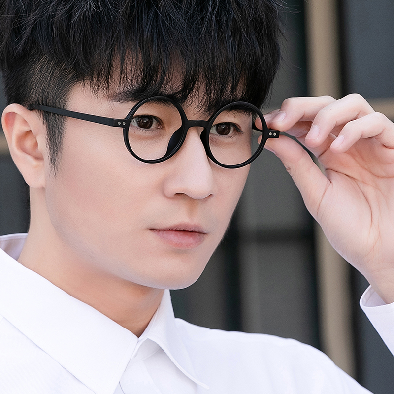 太子镜正圆形TR90眼镜复古掌柜轻