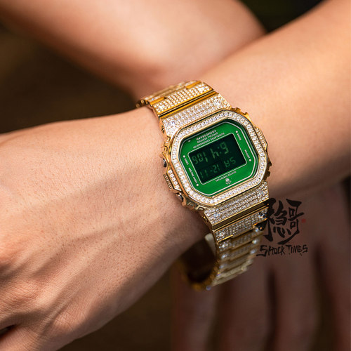 稳哥不锈钢钻石表壳表带小方块