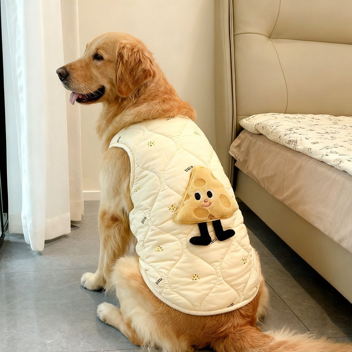 狗狗衣服秋冬加厚保暖背心大型犬金毛萨摩耶拉布拉多秋冬保暖马甲