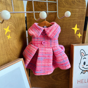 小香风狗狗衣服秋冬装宠物连身公主裙猫咪裙子马尔济斯公主洋装