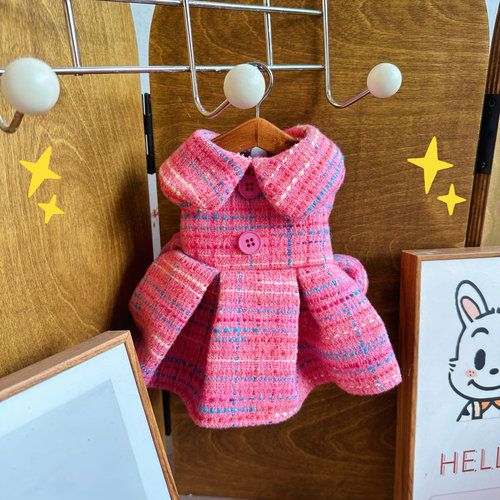 小香风狗狗衣服秋冬装宠物连身公主裙猫咪裙子马尔济斯公主洋装