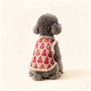 宠物衣服拜年服唐装狗狗唐装国风旗袍加厚保暖棉衣泰迪比熊雪纳瑞