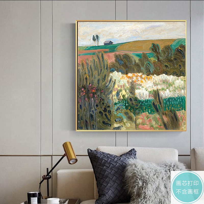 简约北欧康拉德·马吉风景油画轻奢小众客厅书房装饰画芯替换画芯图片