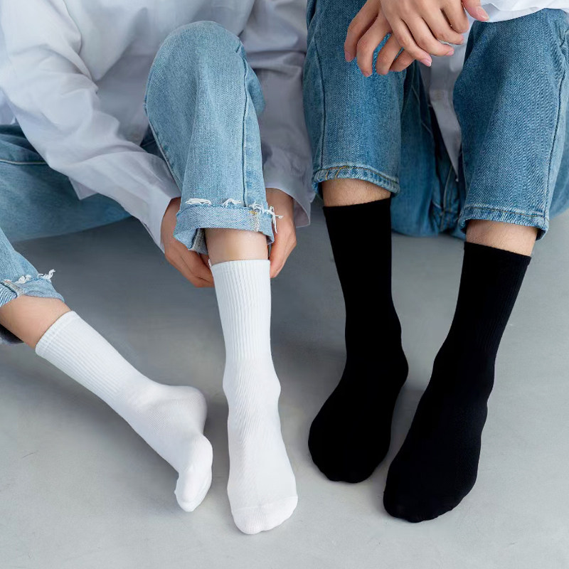 45码大码高筒袜男士中筒运动袜子男女棉袜大号宽松长筒加厚黑白色,女士内衣/男士内衣/家居服,长筒袜,淘宝优惠券,粉丝福利购,淘宝优惠卷