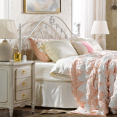 铁艺双人床美式 RICH HOME 乡村北欧环保无甲醛铁艺床1.8米1.5米