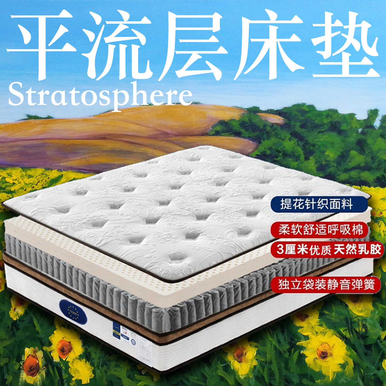 乳胶椰棕独立弹簧床垫RICHHOME