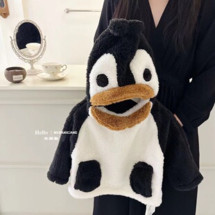 儿童企鹅套装24秋冬款男女童家居服两件套超萌cosplay外套可外穿