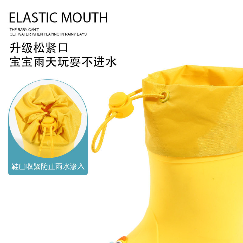 儿童雨鞋女款2024新款加绒可拆卸女童雨靴防滑宝宝幼儿园小孩水鞋